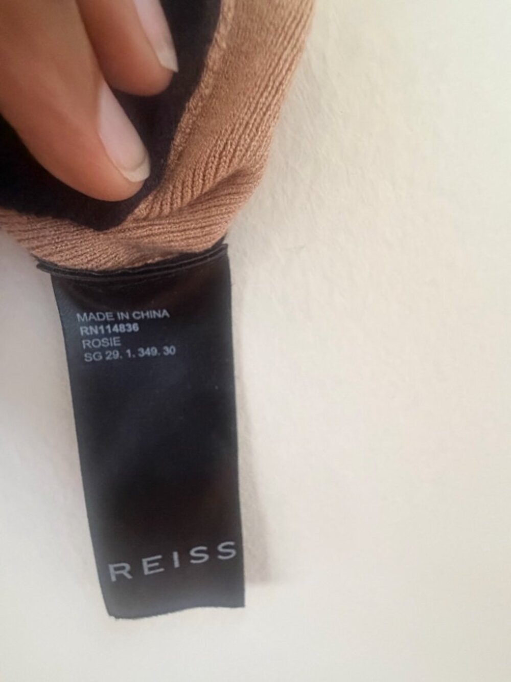 REISS London Rosie Colorblock Zip Knit Dress - Size S - Picture 6 of 6